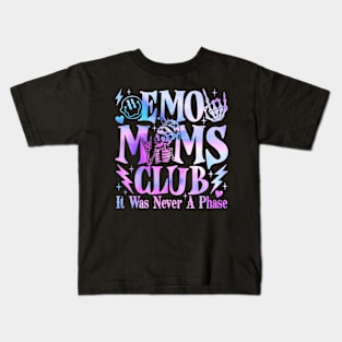 It Was Never A Phase Emo Moms Club Mother's Day Skeleton Kids T-Shirt